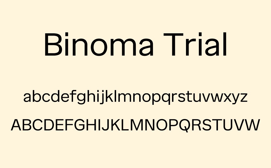 Binoma font