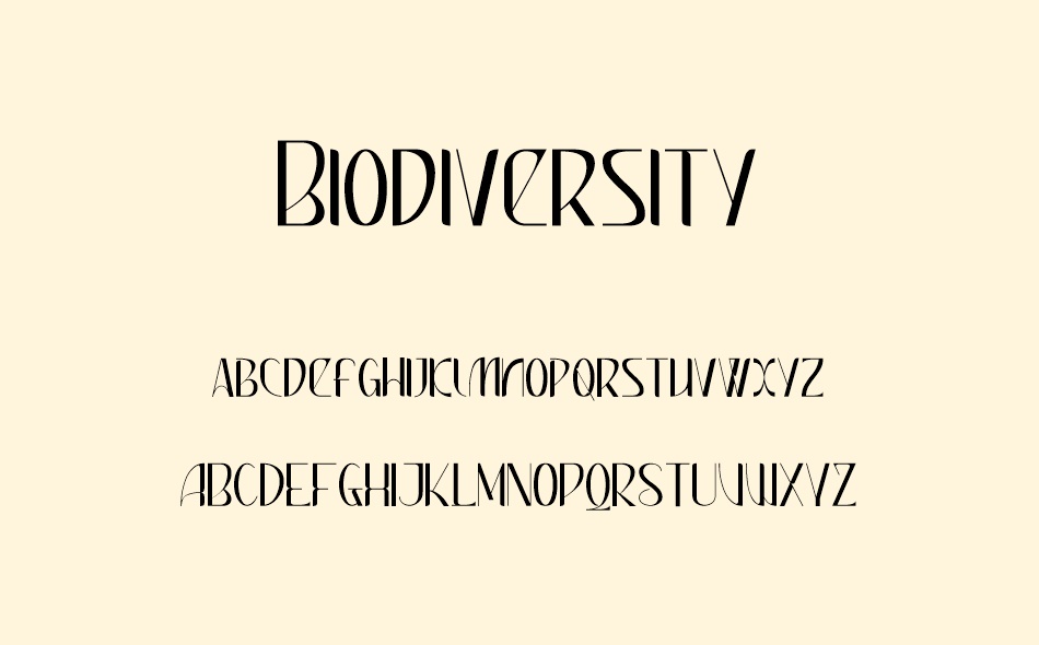 Biodiversity font