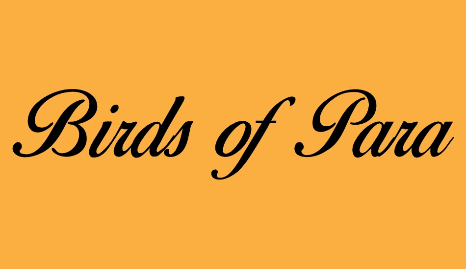 birds-of-paradise--personal-use font big