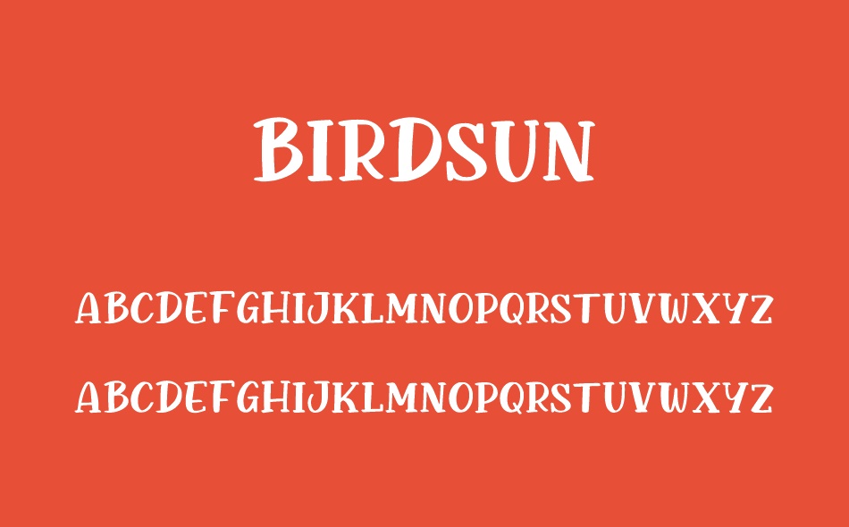 Birdsun font