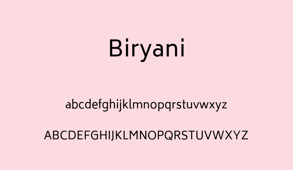 biryani font