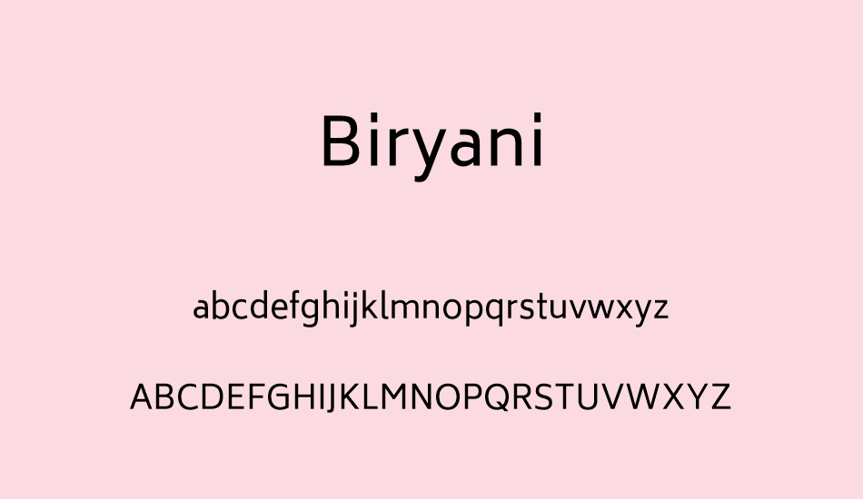 biryani font