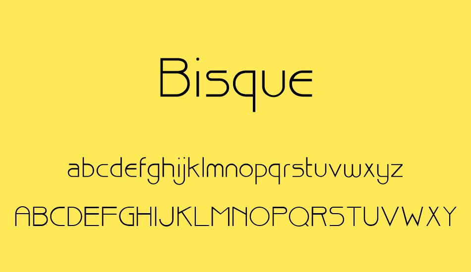 bisque font