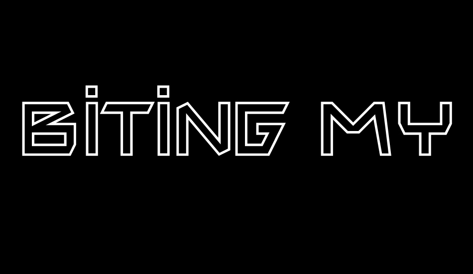 biting-my-nails-outline font big