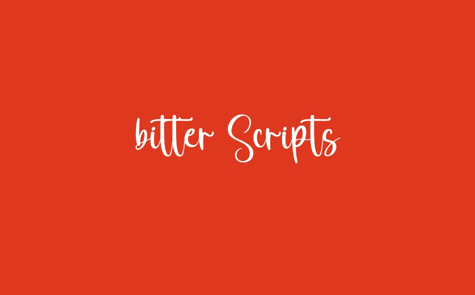 Bitter Scripts font big