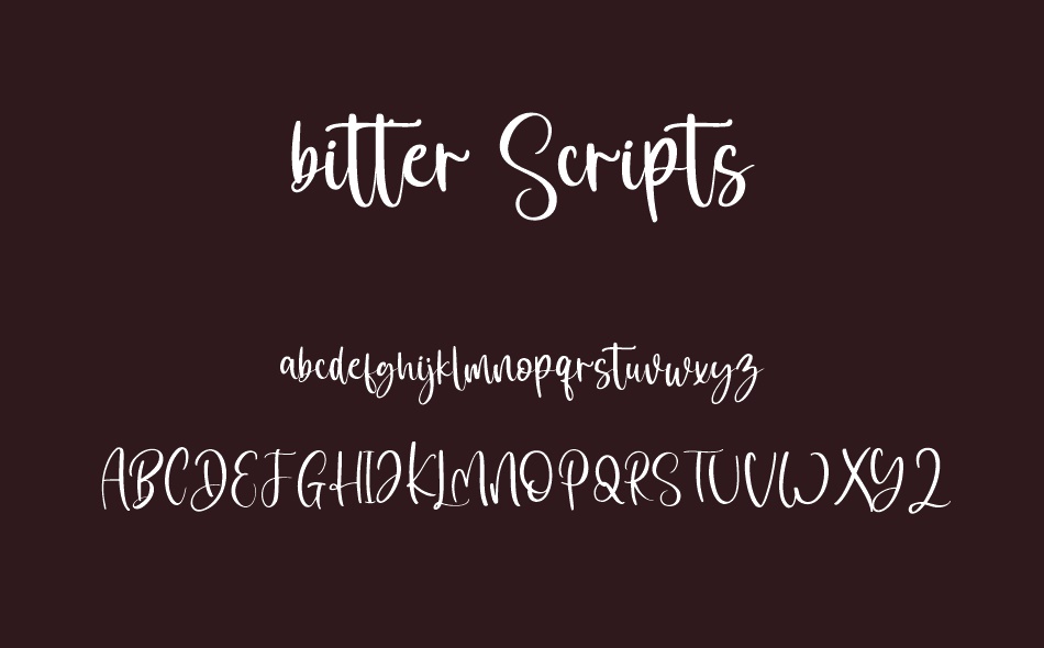 Bitter Scripts font