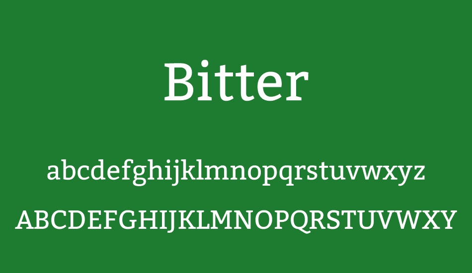bitter font