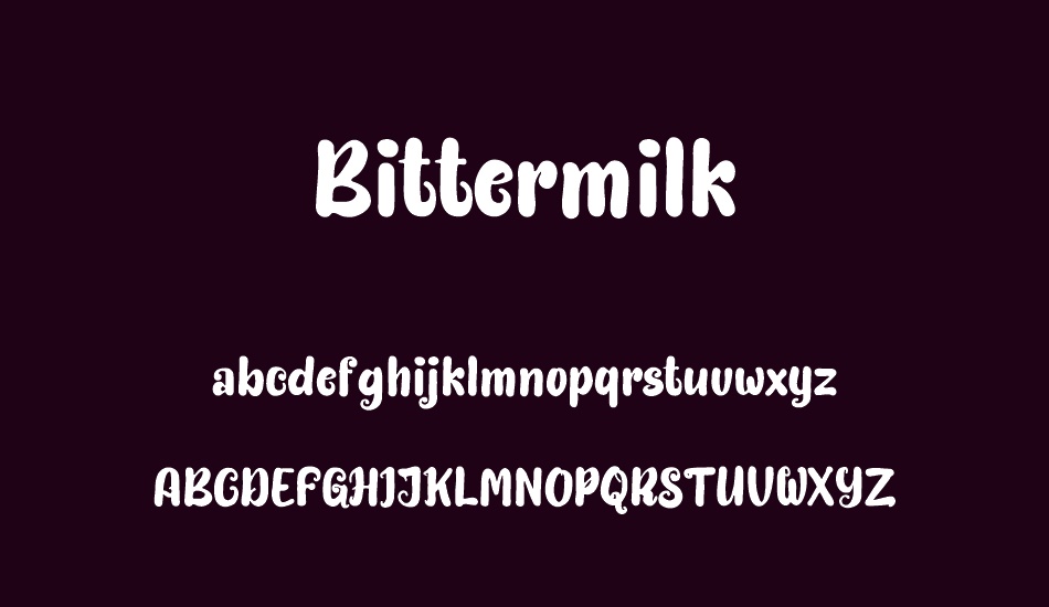 bittermilk font