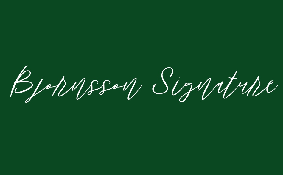 Bjornsson Signature font big