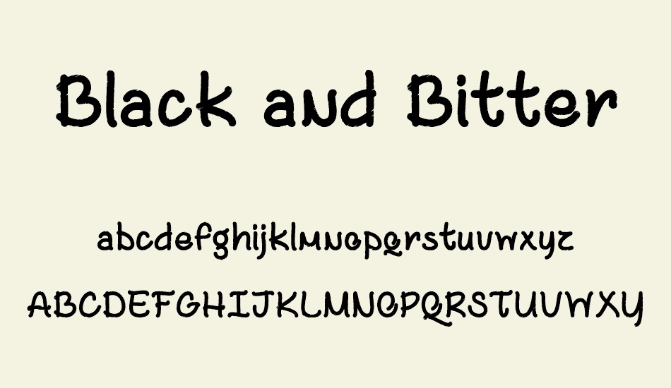 black-and-bitter-coffee font