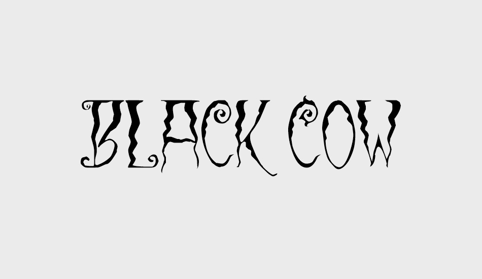 black-cow font big