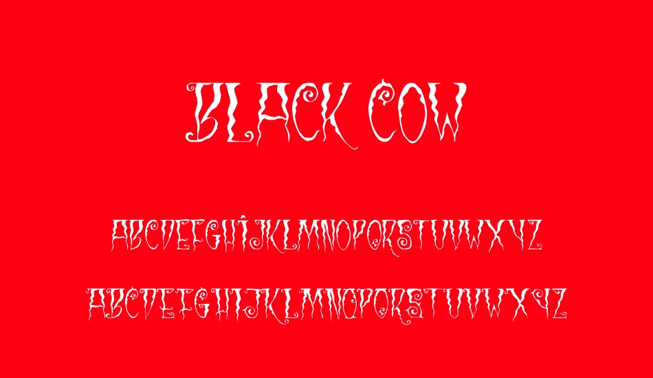 black-cow font