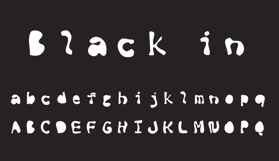 black-ink font