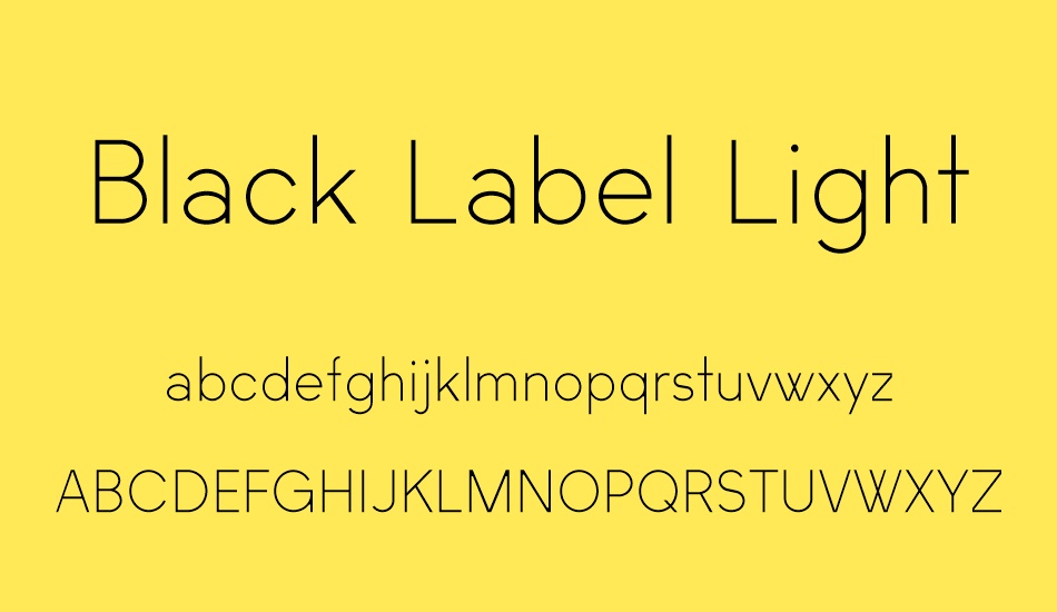 black-label-light font