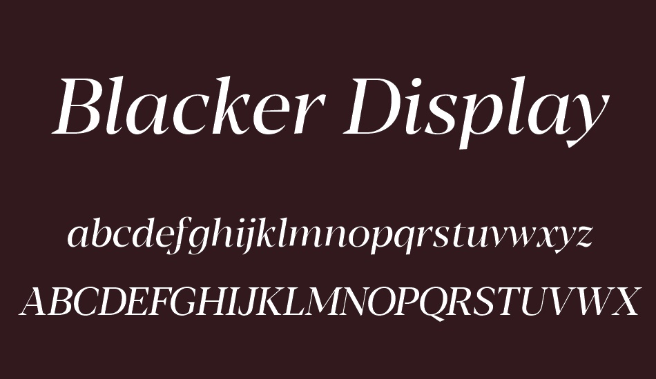 blacker-display font