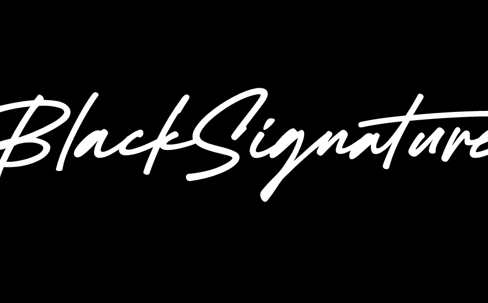 Black Signature font big