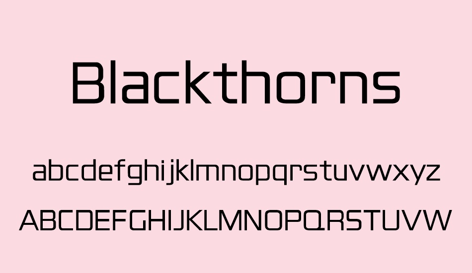 blackthorns-demo font
