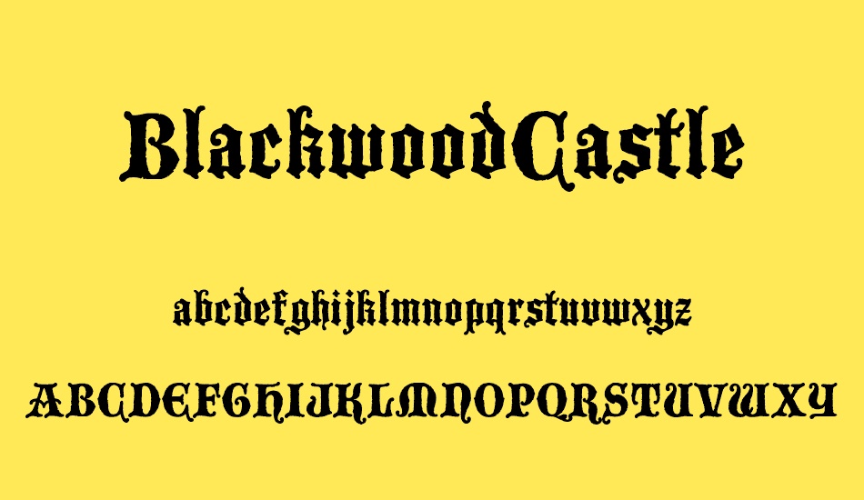 blackwoodcastle font