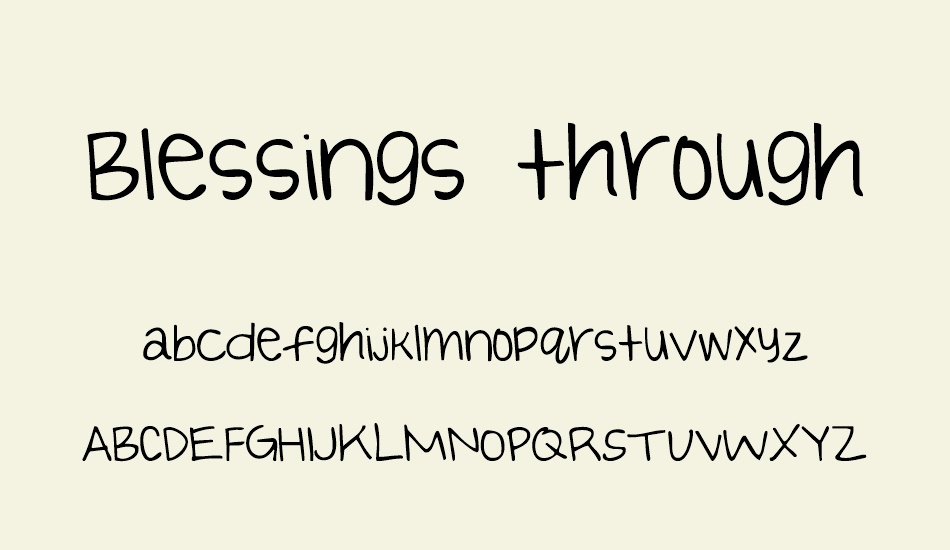 blessings-through-raindrops font