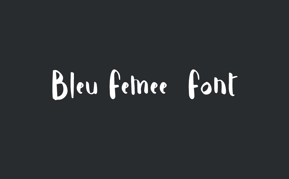 Bleu Femee font big