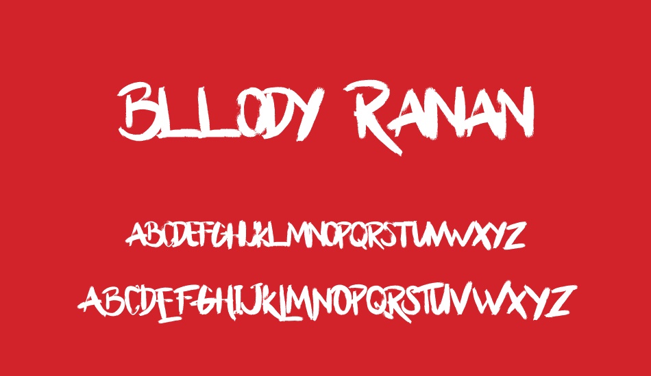 bllody-rainan font