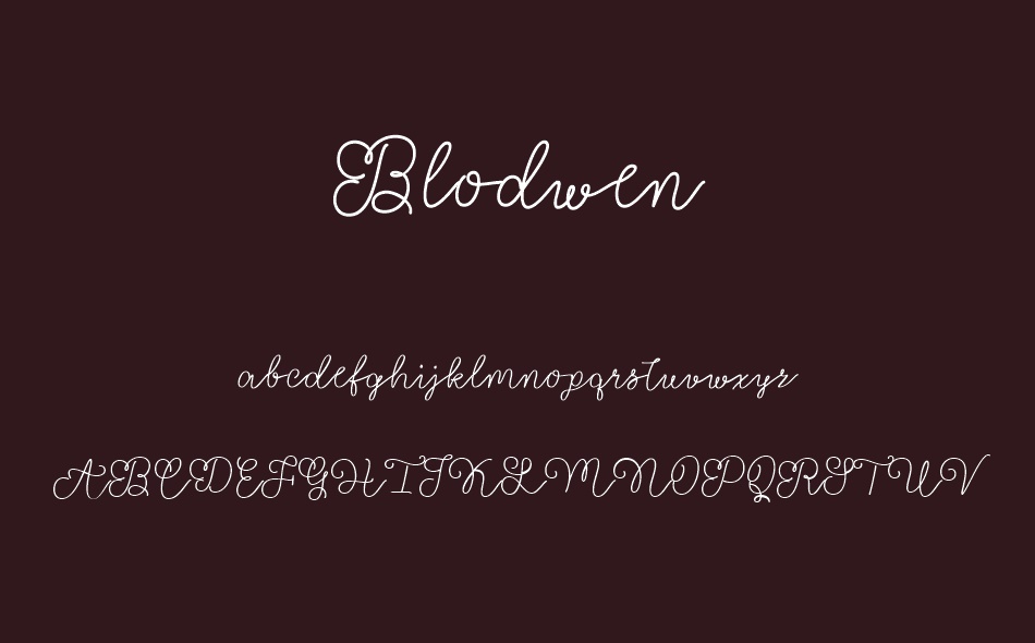 Blodwen font