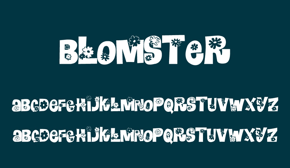 blomster font