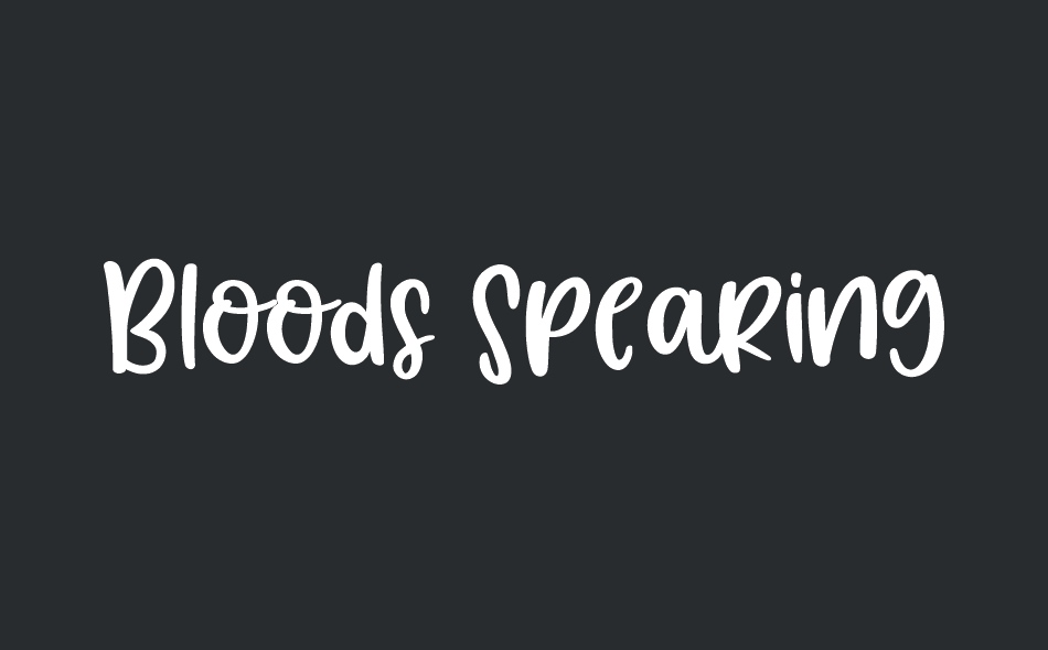 Bloods Spearing font big