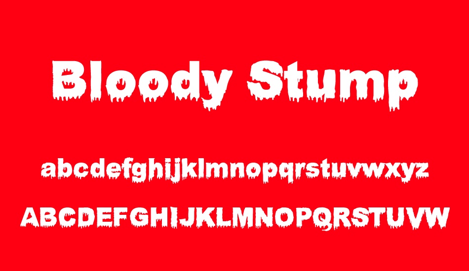 bloody-stump font