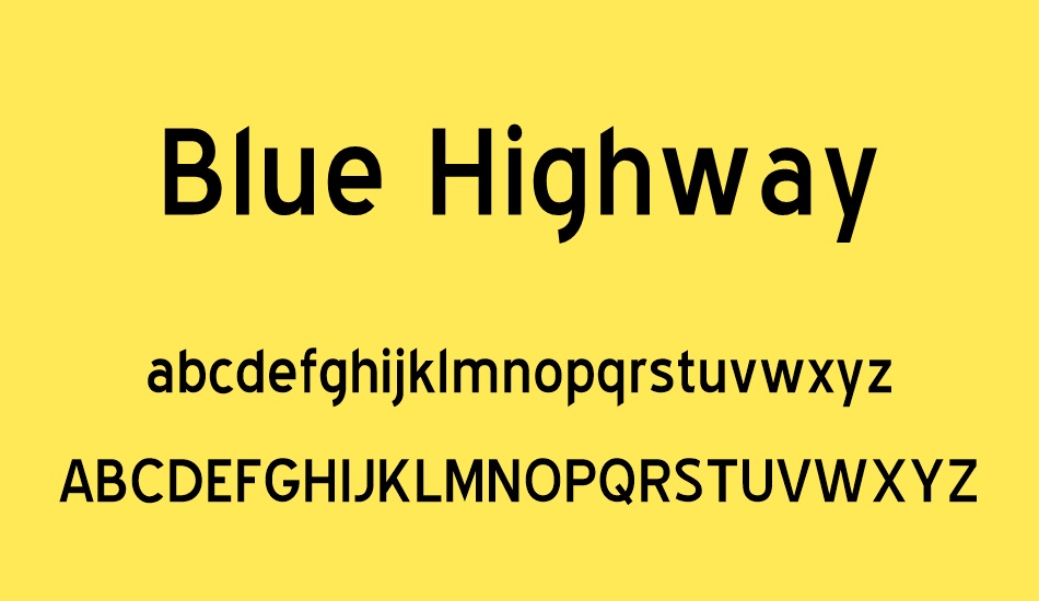 blue-highway font