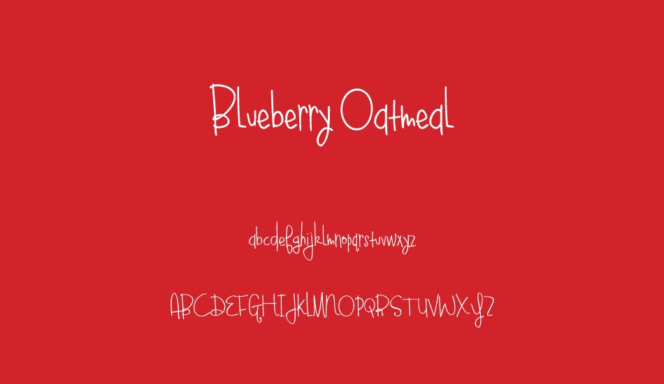 blueberry-oatmeal font