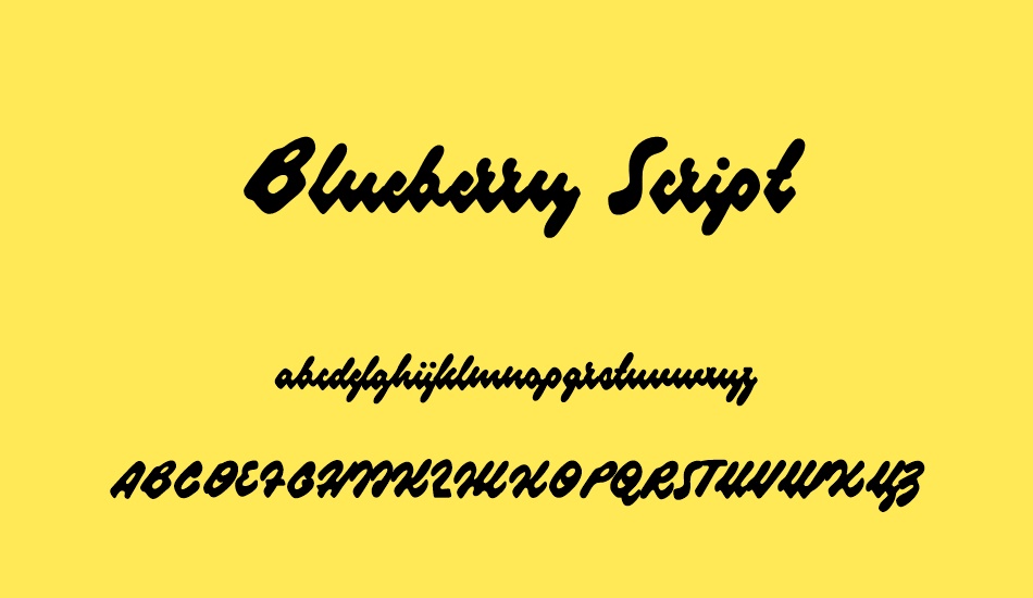 blueberry-script-personal-use font