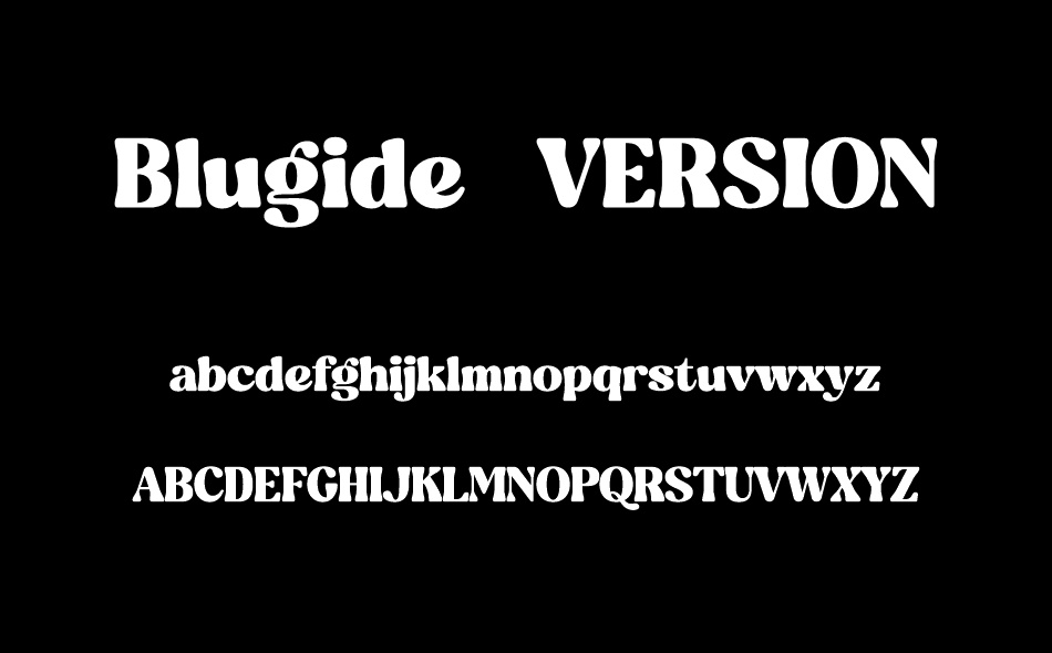 Blugide font