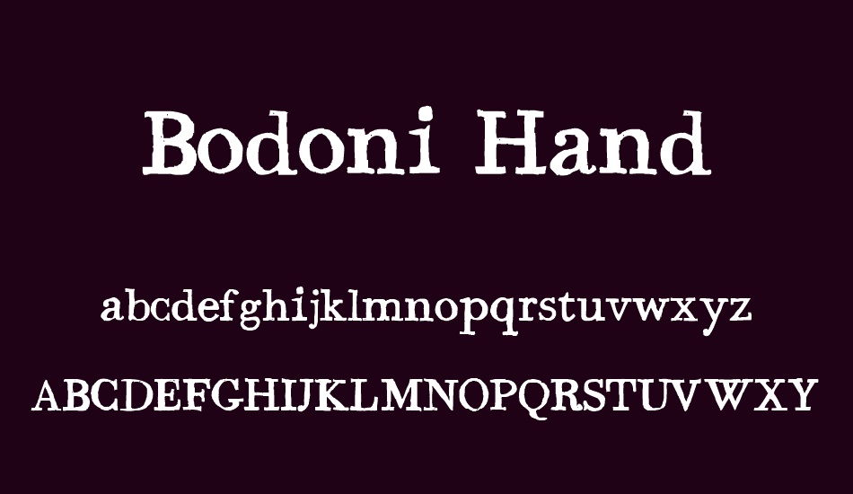 bodoni-hand font