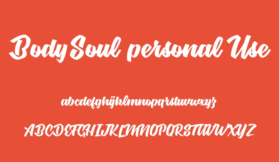 bodysoul-personal-use font