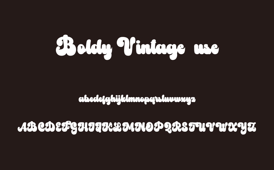 Boldy Vintage font