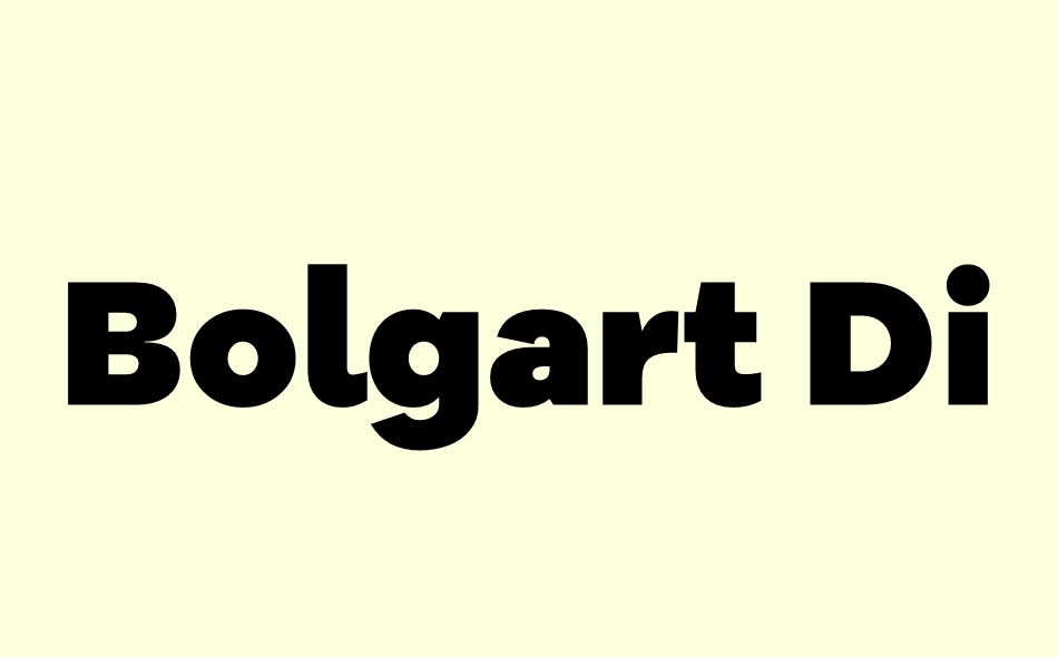 Bolgart Display font big