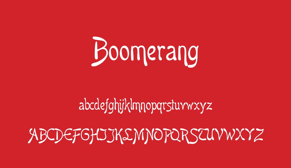 boomerang font