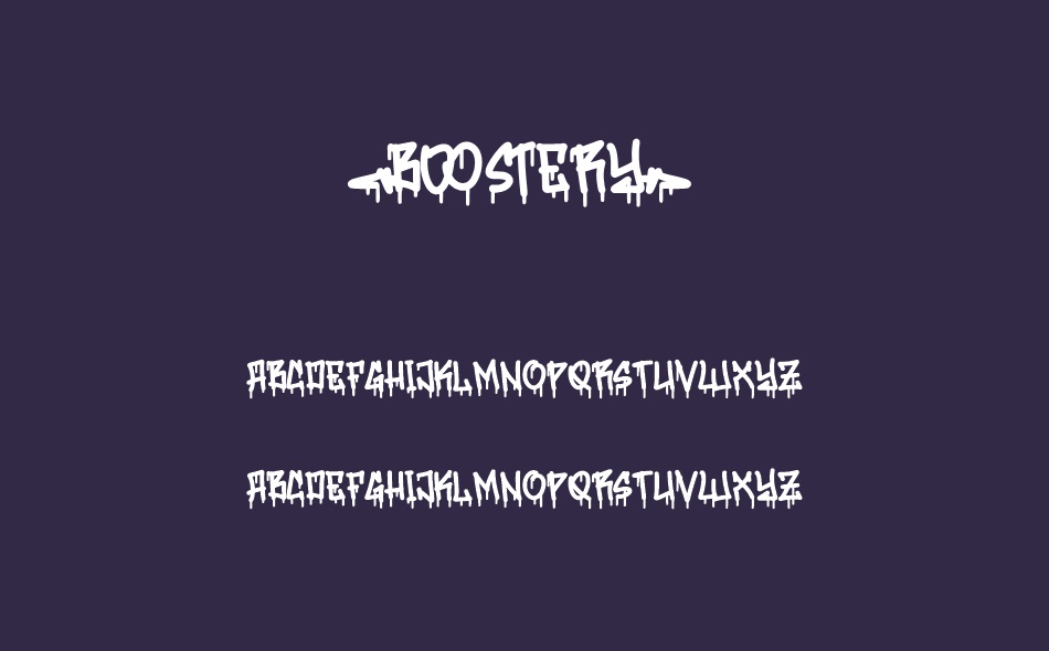 Boostery font