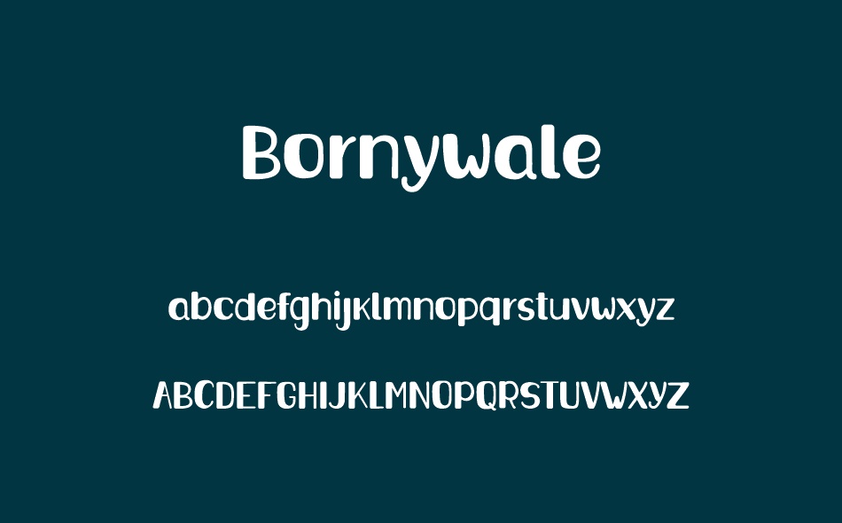 Bornywale font