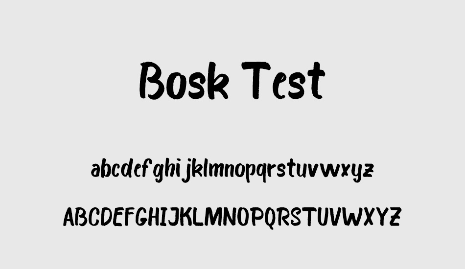 bosk-test font