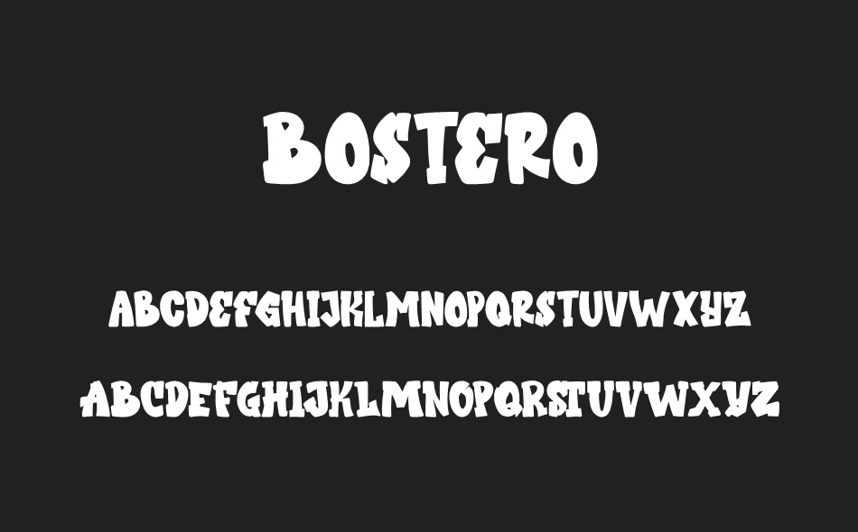 Bostero font