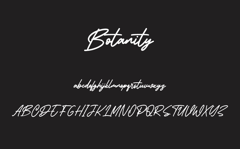 Botanity font