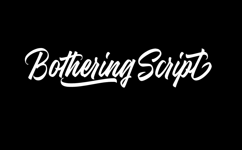 Bothering Script font big