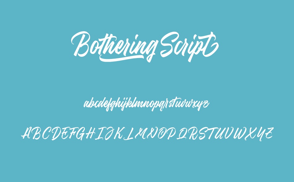 Bothering Script font