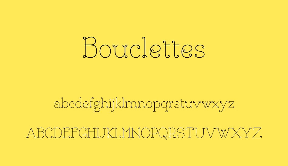 bouclettesdemo font