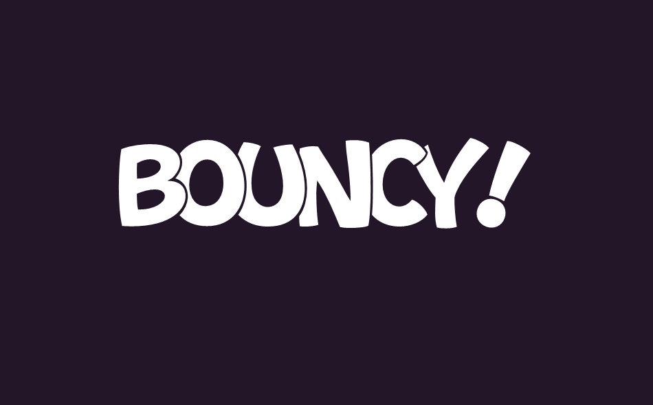 Bouncy font big