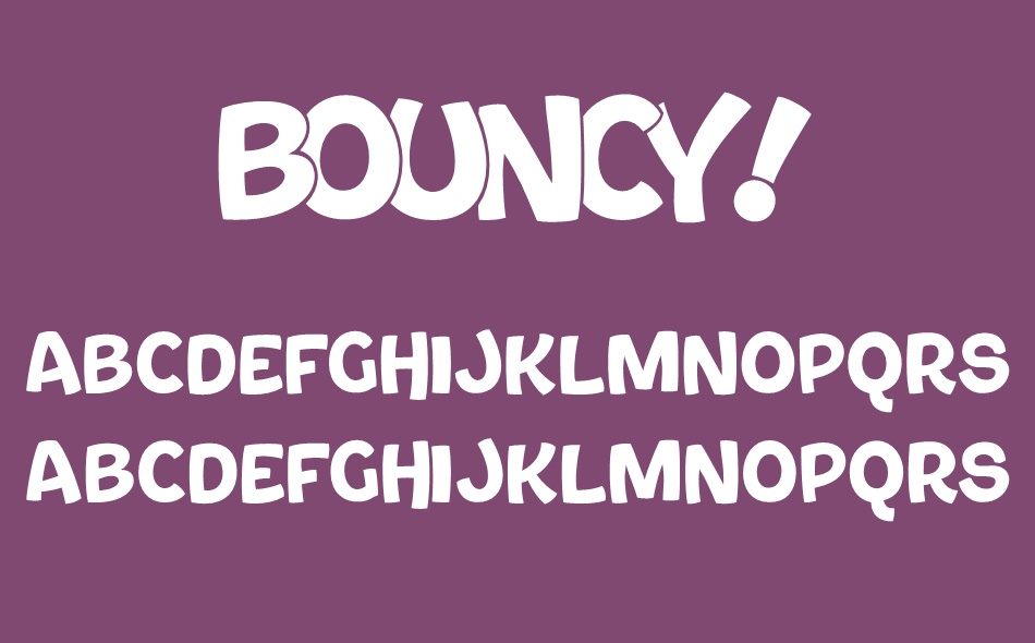 Bouncy font