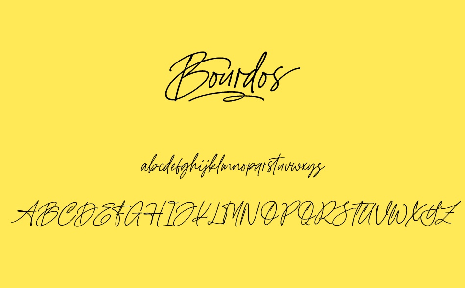 Bourdos font