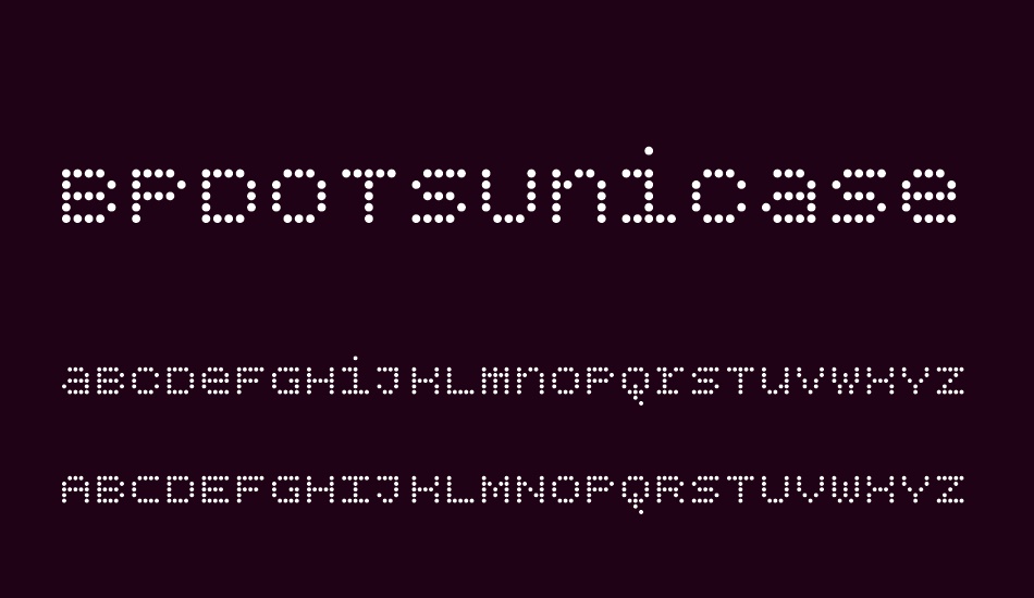 bpdotsunicase font